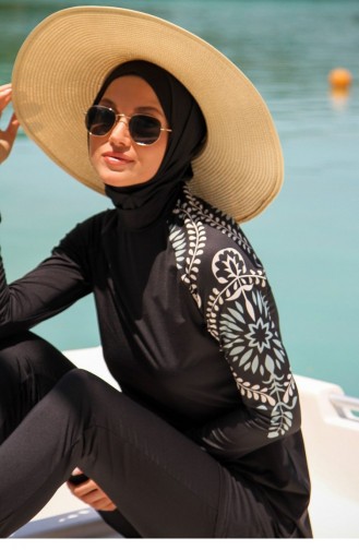 Black Modest Swimwear 2610