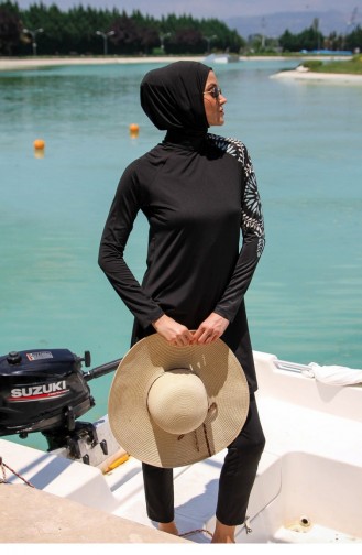 Black Modest Swimwear 2610