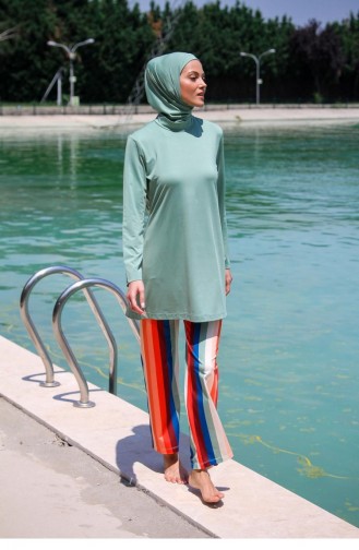 Mold Green Swimsuit Hijab 2611