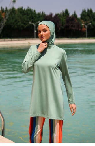 Mildew Green Modest Swimwear 2611