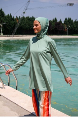 Mildew Green Modest Swimwear 2611