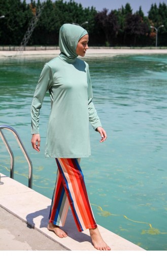 Schimmel-Grün Hijab Badeanzug 2611