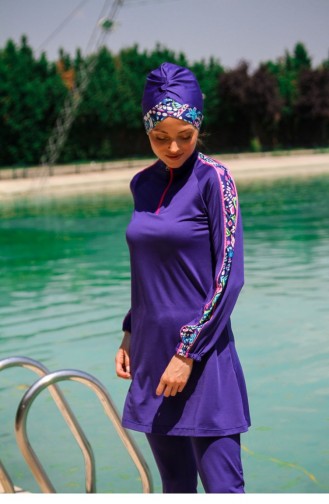 Saxon blue Swimsuit Hijab 2612