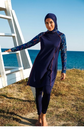 Maillot de Bain Hijab Bleu Marine 2613