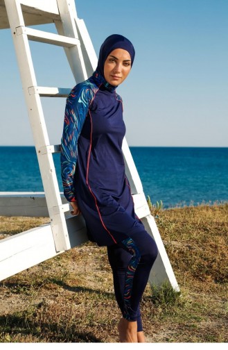 Maillot de Bain Hijab Bleu Marine 2613