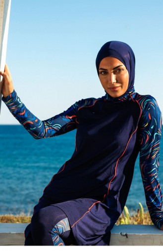 Maillot de Bain Hijab Bleu Marine 2613