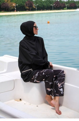 Black Swimsuit Hijab 2623