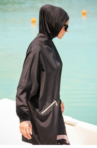 Schwarz Hijab Badeanzug 2623