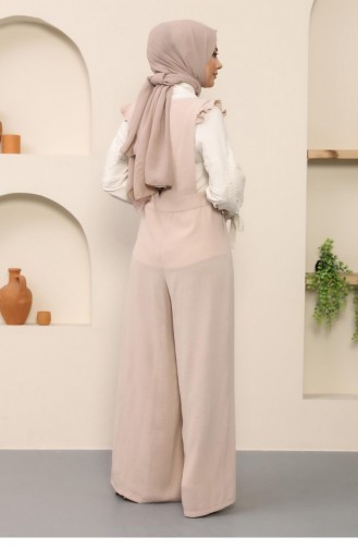 Beige Hijab Dress 14192