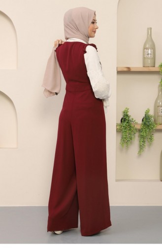 Claret Red Hijab Dress 14194