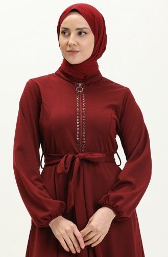 Claret Red Abaya 23m01-01