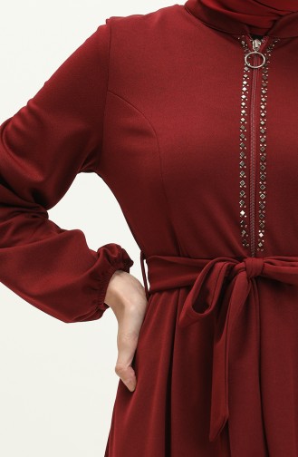 Claret Red Abaya 23m01-01
