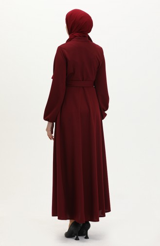 Claret Red Abaya 23m01-01