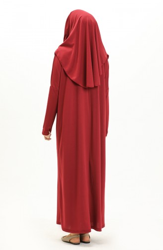 Claret red Praying Dress 1712-01