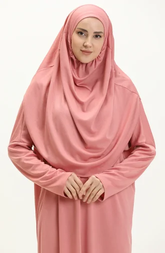 Tek Parça Namaz Elbisesi 1712-03 Pudra