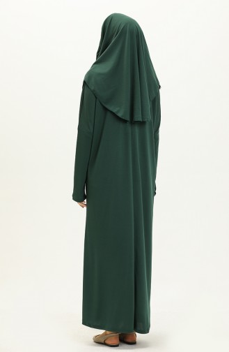 فستان صلاة قطعة واحدة 1712-06 أخضر زمردي 1712-06