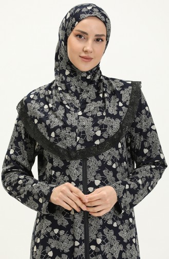 Navy Blue Praying Dress 4487E-02