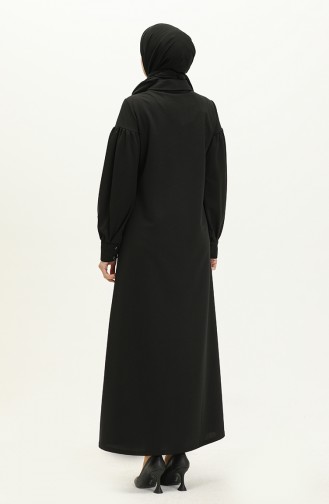 Black İslamitische Jurk 11m02-02