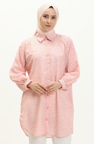 Puantiyeli Tunik 24Y8876-03 Pudra