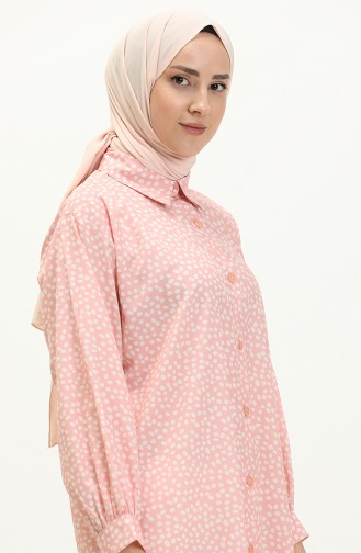 Puantiyeli Tunik 24Y8876-03 Pudra