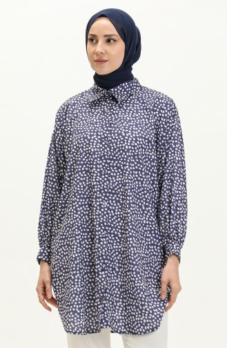 Polka Dot Tunic 24Y8876-05 Navy Blue 24Y8876-05