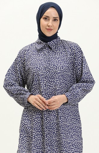 Polka Dot Tunic 24Y8876-05 Navy Blue 24Y8876-05