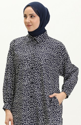 Polka Dot Tunic 24Y8876-06 Dark Navy Blue 24Y8876-06
