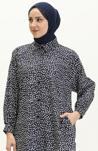 تونيك بنقاط  24Y8876-06 كحلي غامق 24Y8876-06