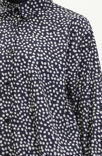 Polka Dot Tunic 24Y8876-06 Dark Navy Blue 24Y8876-06