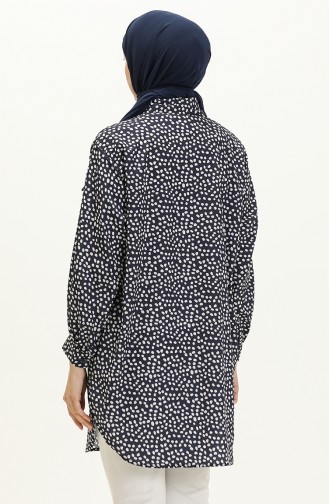 Polka Dot Tunic 24Y8876-06 Dark Navy Blue 24Y8876-06