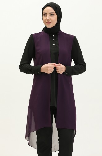 Suit Look Evening Tunic 15060-05 Black Plum 15060-05