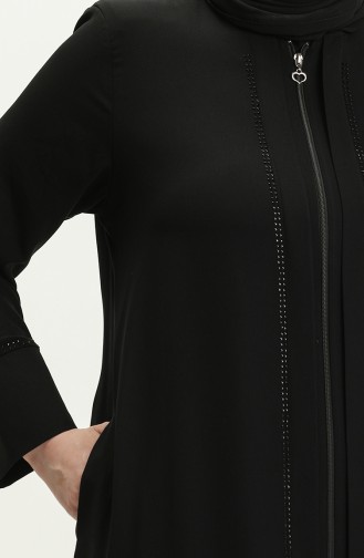 Abaya en Pierre Grande Taille 5050-01 Noir 5050-01