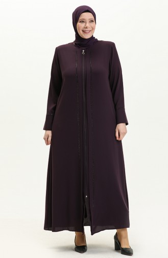 Übergrösse Vorne Steine Abaya 5050-04 Zwetschge 5050-04