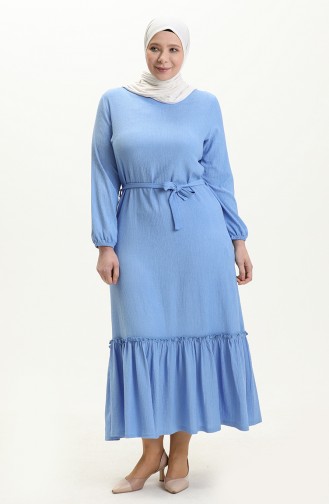 Farbali Übergrößen Kleid 4581-04 Blau 4581-04