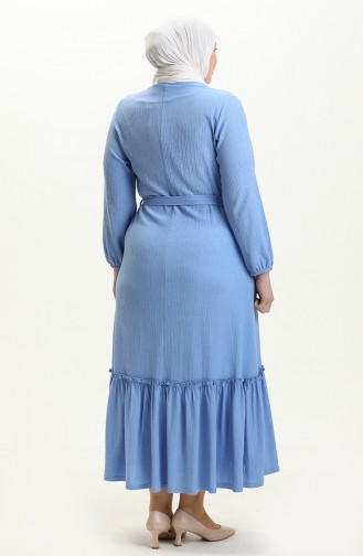 Farbali Übergrößen Kleid 4581-04 Blau 4581-04