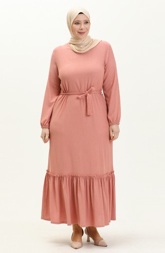 Farbali Übergrößen Kleid 4581-07 Rosegelb 4581-07