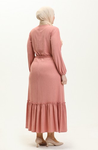 Farbali Übergrößen Kleid 4581-07 Rosegelb 4581-07