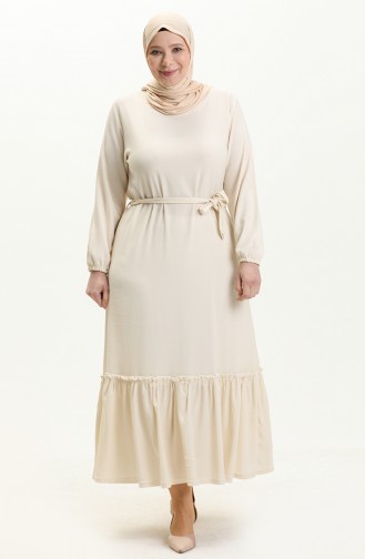Plus Size Dress 4581-09 Cream 4581-09