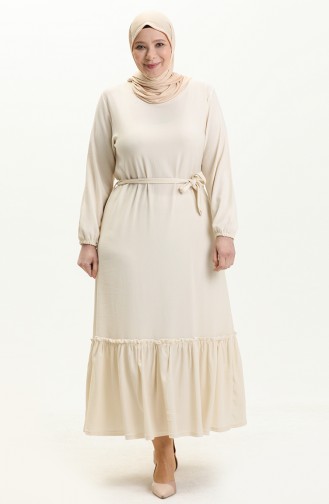 Farbali Übergrößen Kleid 4581-09 Creme 4581-09