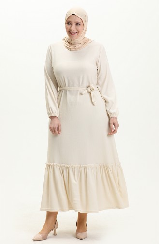 Plus Size Dress 4581-09 Cream 4581-09