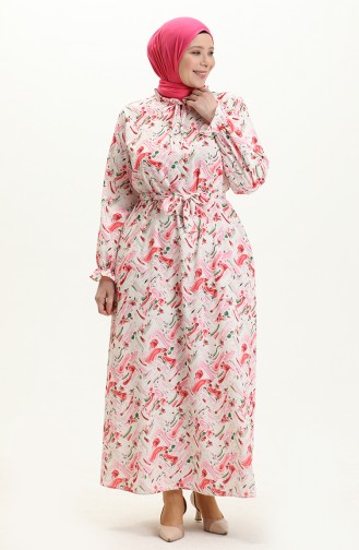 Dusty Rose İslamitische Jurk 1014-03
