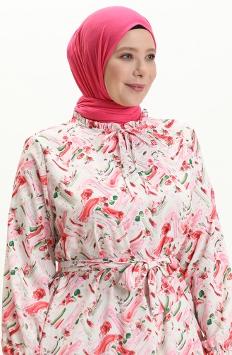 Dusty Rose İslamitische Jurk 1014-03