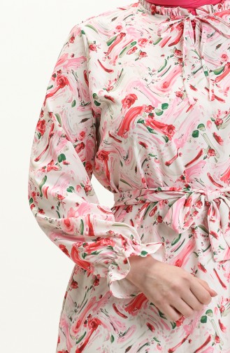 Dusty Rose İslamitische Jurk 1014-03