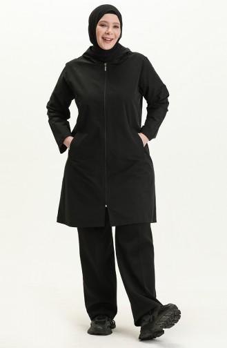 Black Trench Coats Models 6957-01