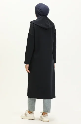 Hooded Long Sport Tunic 99258-01 Navy Blue 99258-01
