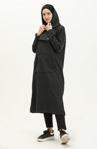 Hooded Long Sport Tunic 99258-04 Anthracite 99258-04