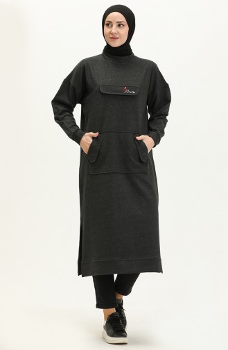 Kangaroo Pocket Long Tunic 99259-04 Anthracite 99259-04