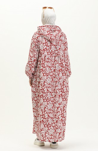 Claret red Abaya 24Y8871A-04