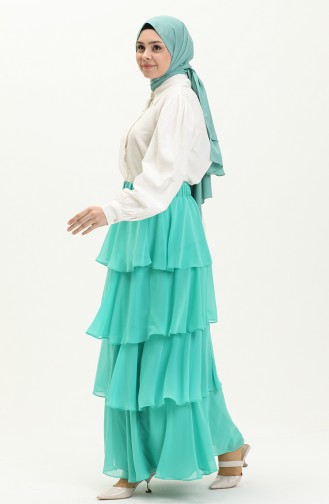 Tiered Chiffon Skirt 1001-01 Mint Green 1001-01