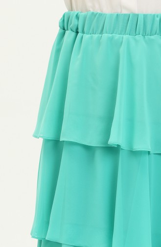 Tiered Chiffon Skirt 1001-01 Mint Green 1001-01